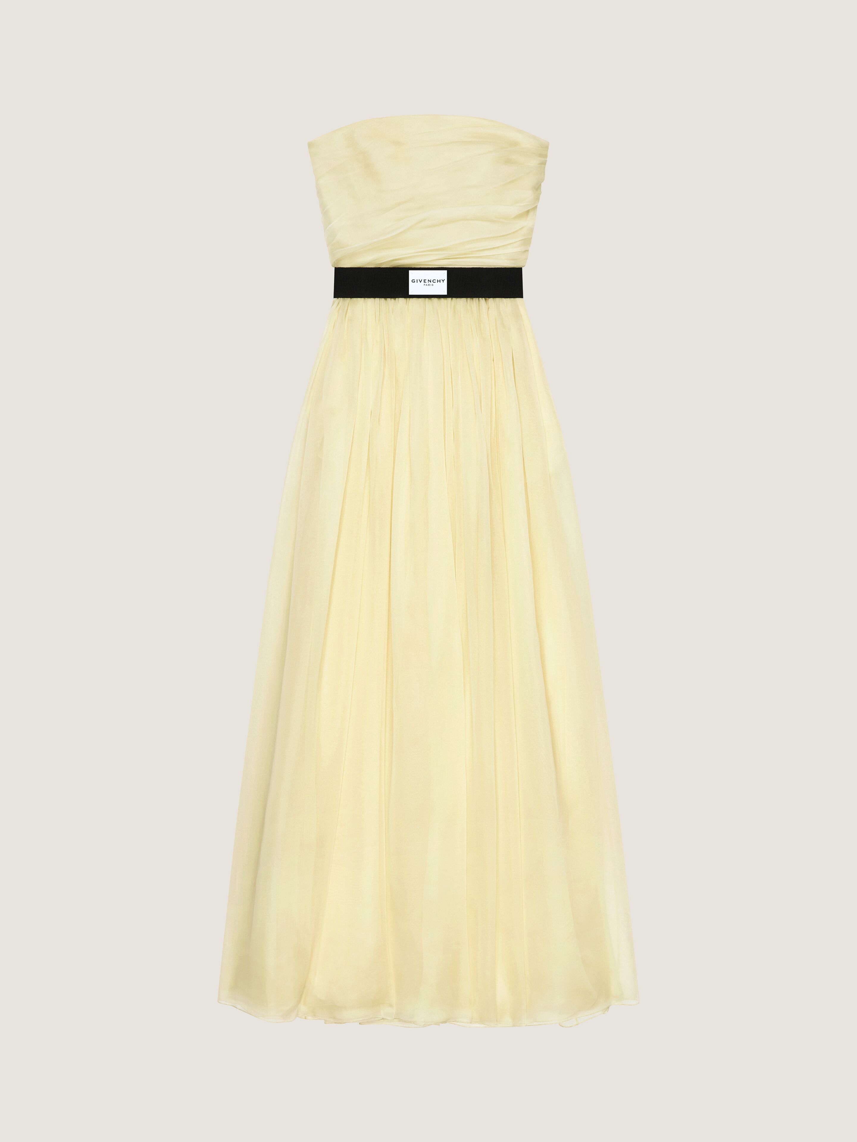 Bustier evening dress in organza